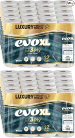 120x Toilet Rolls Soft Tissue 3 Ply Evo Luxury Quilted Absorbent Bulk Savings - Image 5