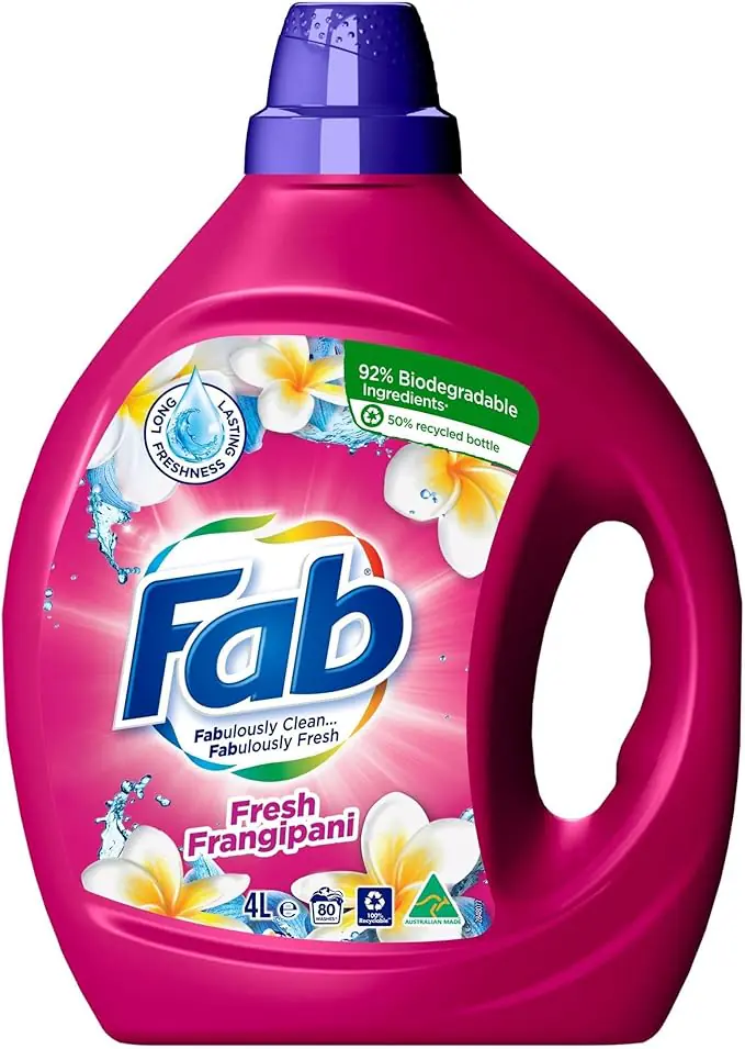 Fab Fresh Frangipani Front and Top Loader Laundry Liquid Detergent 4 Litre - Image 3